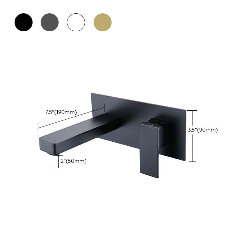 Modern Wall Mounted Taps Copper Widespread Wall Mounted Bathroom Sink Tap -Bathlova