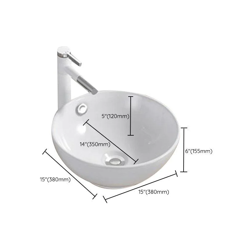 Modern Wash Stand Porcelain Rectangular with Drain Assembly and Pop-Up Drain Vessel Sink -Bathlova