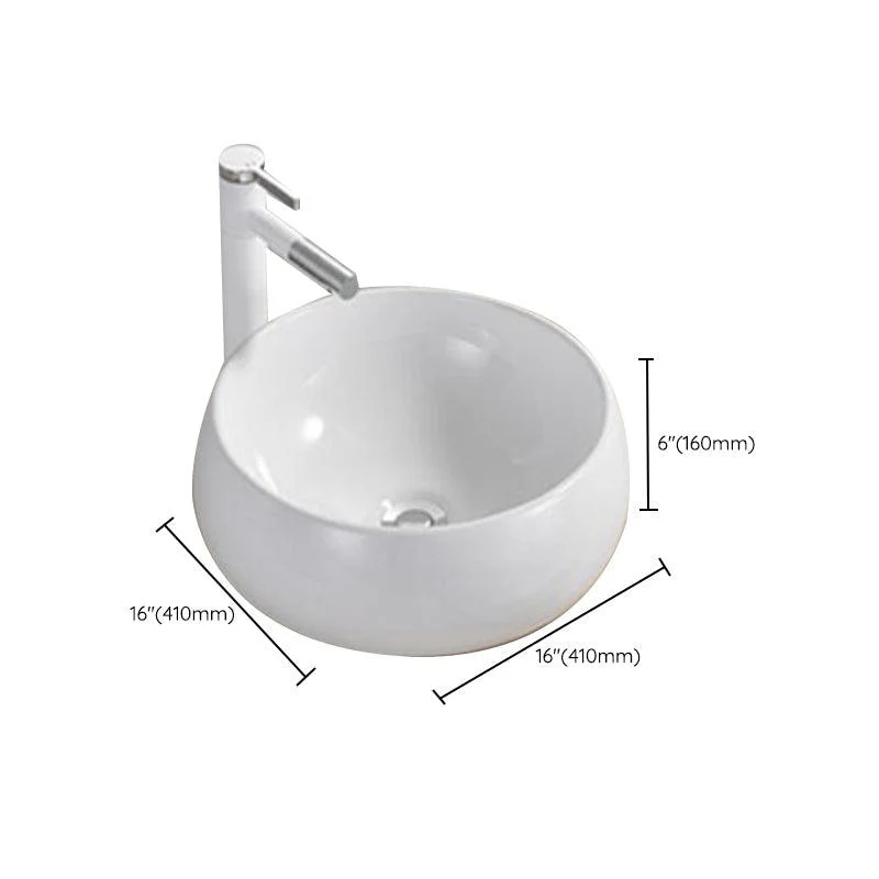 Modern Wash Stand Porcelain Rectangular with Drain Assembly and Pop-Up Drain Vessel Sink -Bathlova