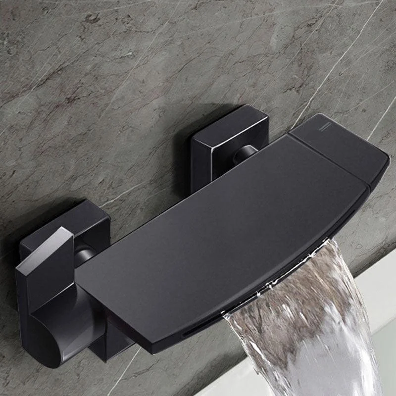 Modern Waterfall Bath Tap Solid Color Wall Mounted Bathroom Tap -Bathlova