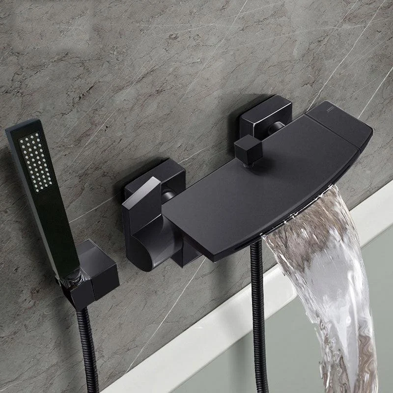 Modern Waterfall Bath Tap Solid Color Wall Mounted Bathroom Tap -Bathlova