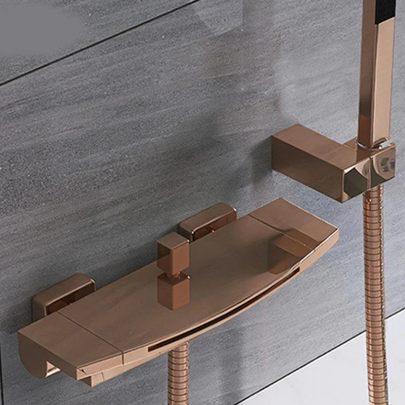 Modern Waterfall Bath Tap Solid Color Wall Mounted Bathroom Tap -Bathlova