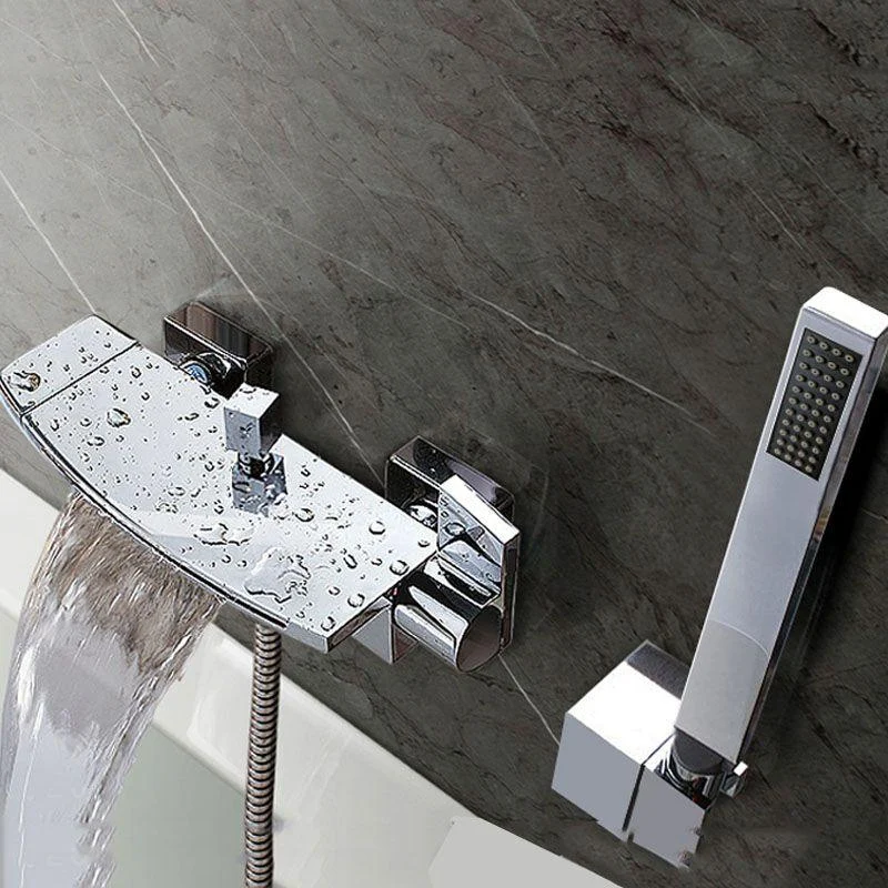 Modern Waterfall Bath Tap Solid Color Wall Mounted Bathroom Tap -Bathlova