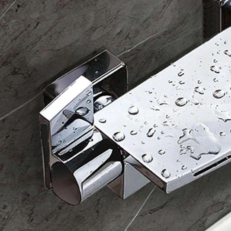 Modern Waterfall Bath Tap Solid Color Wall Mounted Bathroom Tap -Bathlova