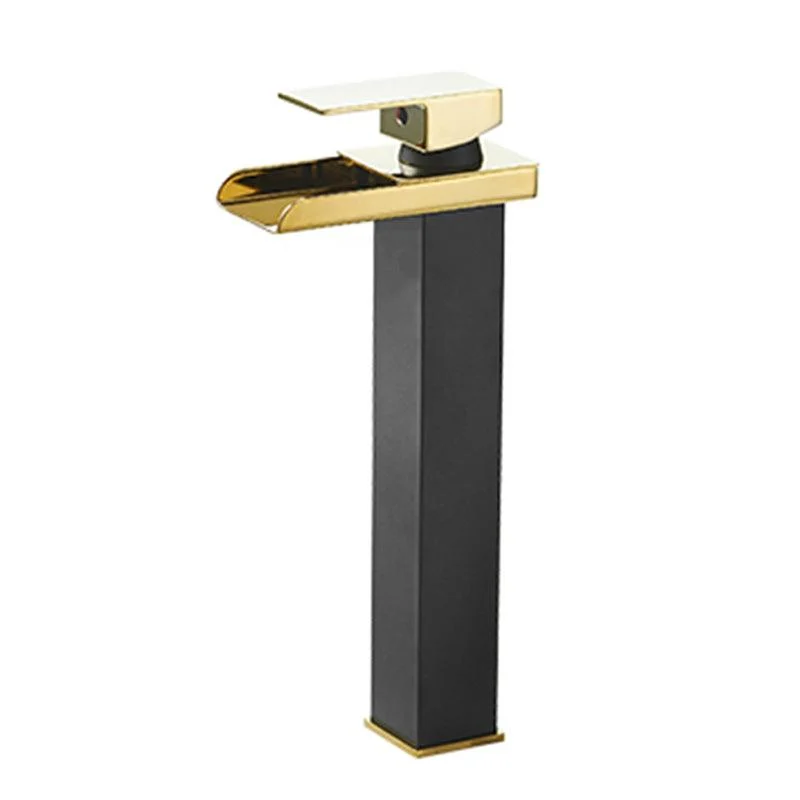 Modern Waterfall Spout Sink Tap with Led Brass Lavatory Tap -Bathlova