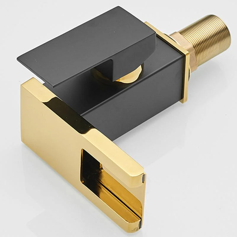 Modern Waterfall Spout Sink Tap with Led Brass Lavatory Tap -Bathlova