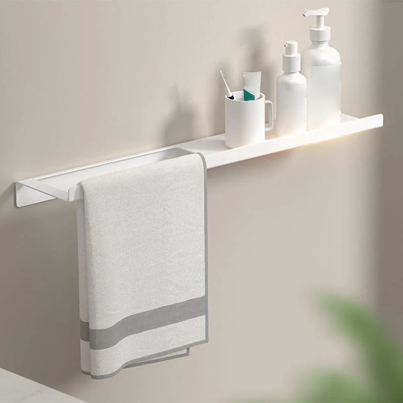 Modern White Bath Hardware Set Bath Shelf Paper Holder Bathroom Accessory Kit -Bathlova