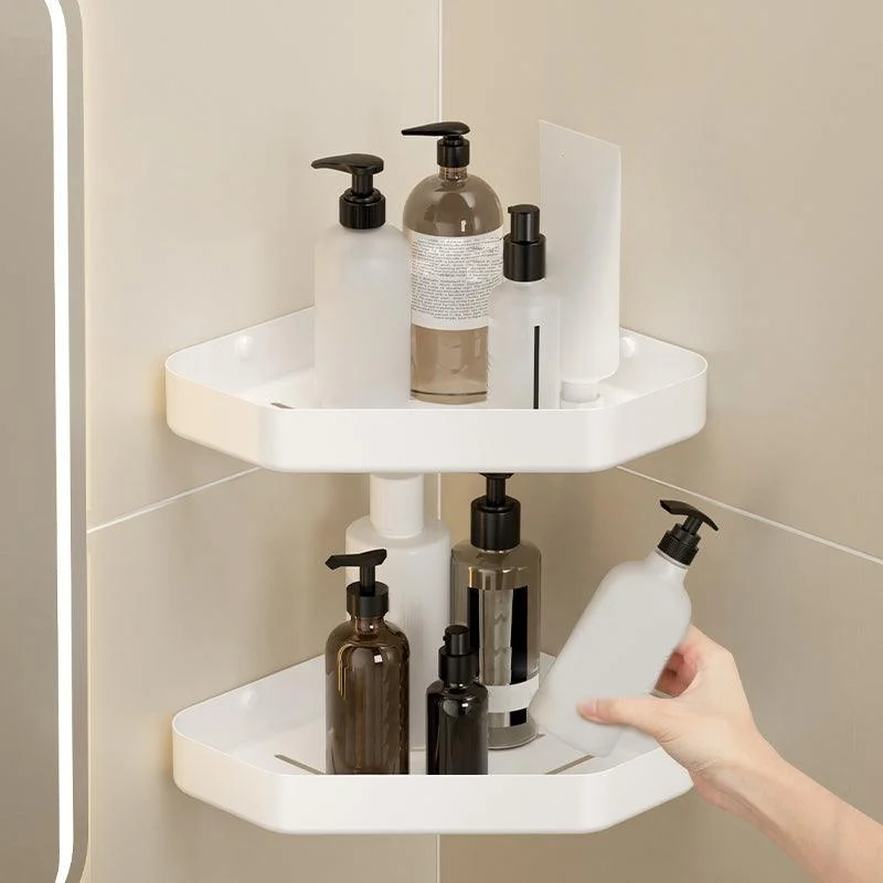 Modern White Bath Hardware Set Bath Shelf Paper Holder Bathroom Accessory Kit -Bathlova