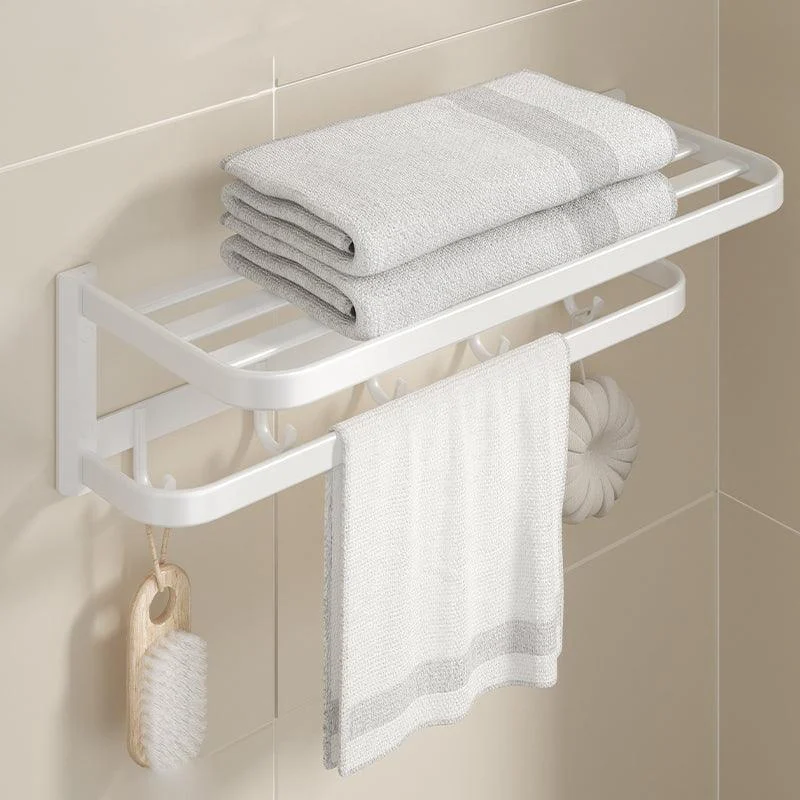 Modern White Bath Hardware Set Bath Shelf Paper Holder Bathroom Accessory Kit -Bathlova