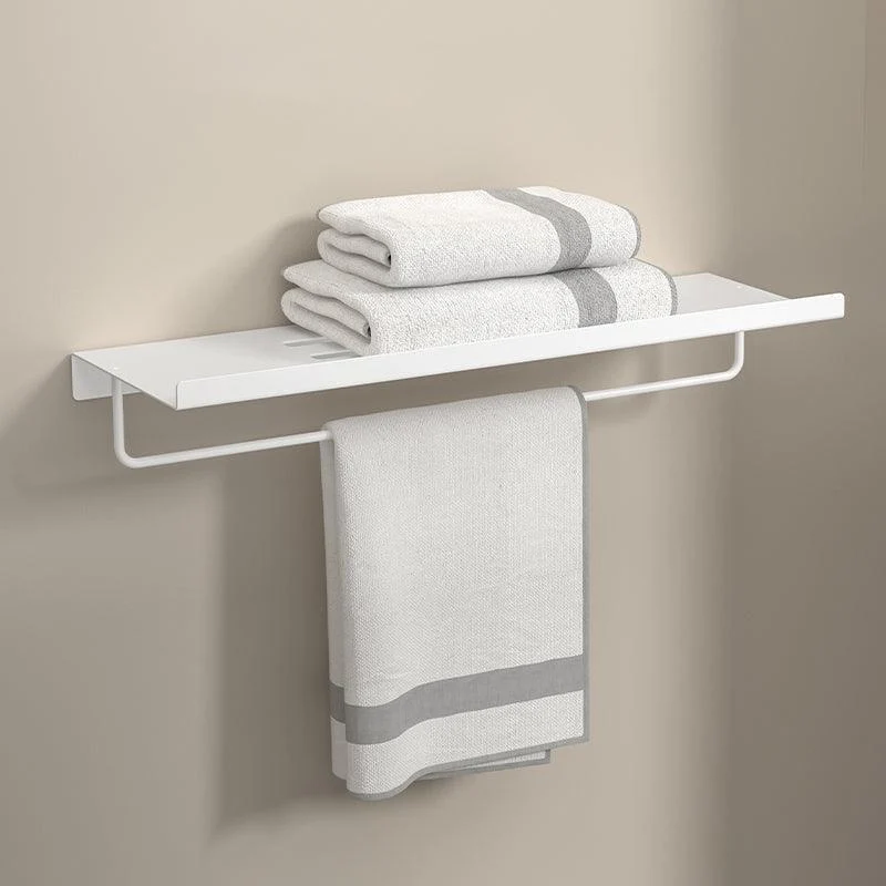 Modern White Bath Hardware Set Bath Shelf Paper Holder Bathroom Accessory Kit -Bathlova