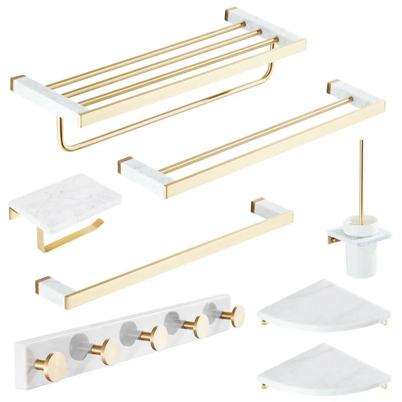 Modern White Bathroom Accessory As Individual Or As a Set in Marble -Bathlova