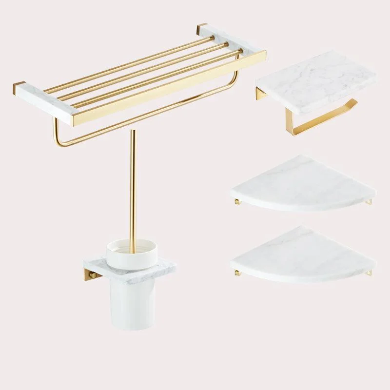 Modern White Bathroom Accessory As Individual Or As a Set in Marble -Bathlova