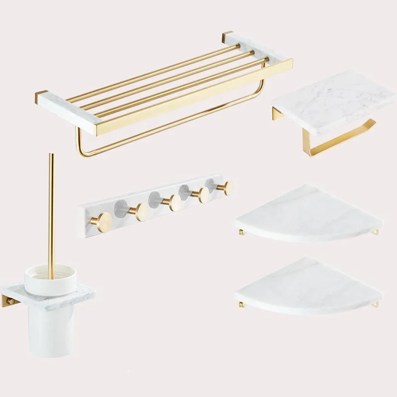 Modern White Bathroom Accessory As Individual Or As a Set in Marble -Bathlova