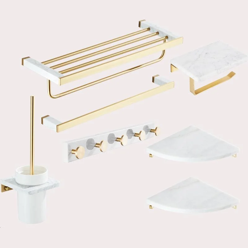 Modern White Bathroom Accessory As Individual Or As a Set in Marble -Bathlova