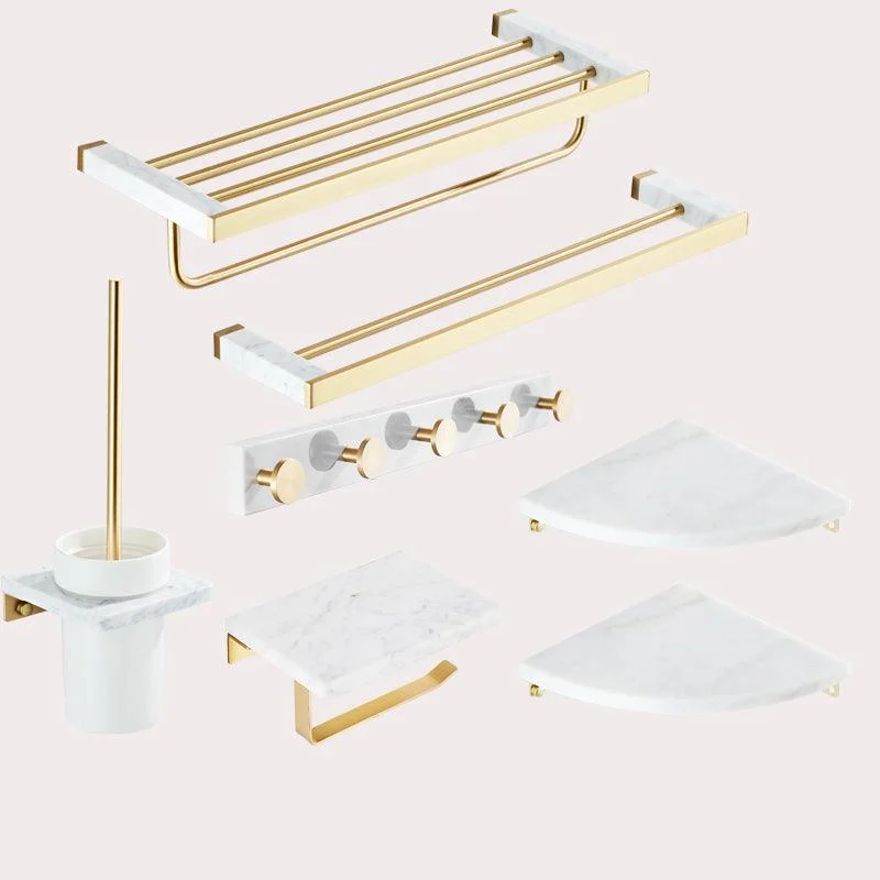 Modern White Bathroom Accessory As Individual Or As a Set in Marble -Bathlova