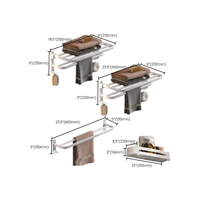 Modern White Bathroom Accessory As Individual Or As a Set in Metal -Bathlova