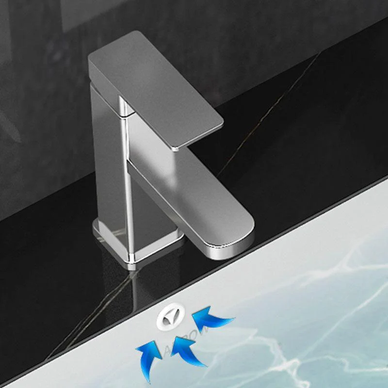 Modern White Bathroom Sink Porcelain Trough Bathroom Sink with Tap -Bathlova