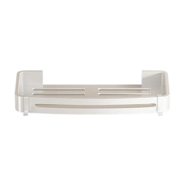 Modern White Finish Bath Shelf Rectangular & Triangle Bathroom Hardware Kit -Bathlova