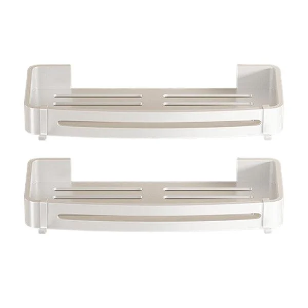 Modern White Finish Bath Shelf Rectangular & Triangle Bathroom Hardware Kit -Bathlova