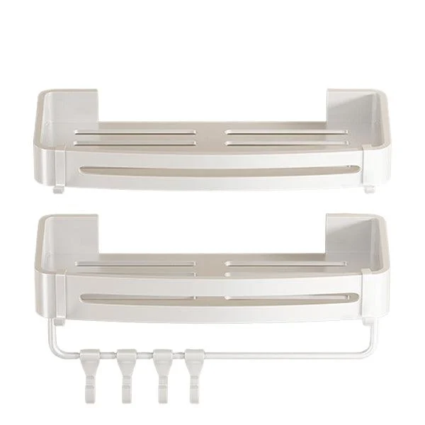 Modern White Finish Bath Shelf Rectangular & Triangle Bathroom Hardware Kit -Bathlova