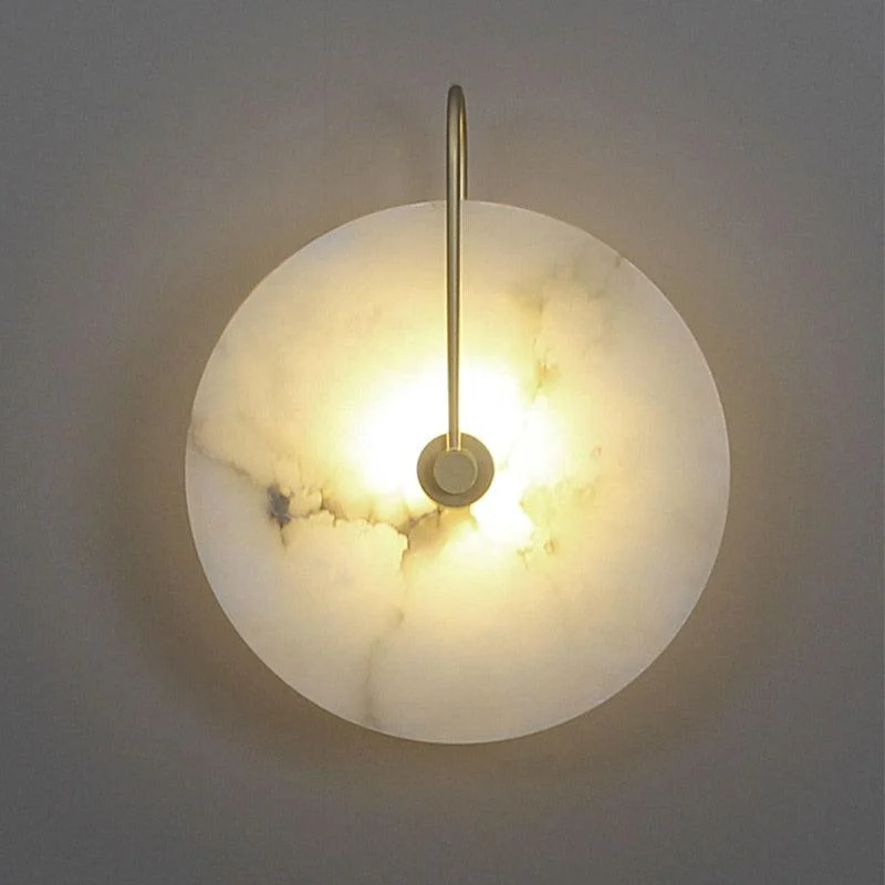 Modern White Marble Wall Sconce -Bathlova