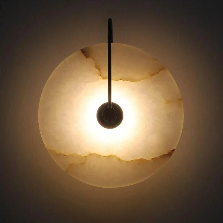 Modern White Marble Wall Sconce -Bathlova