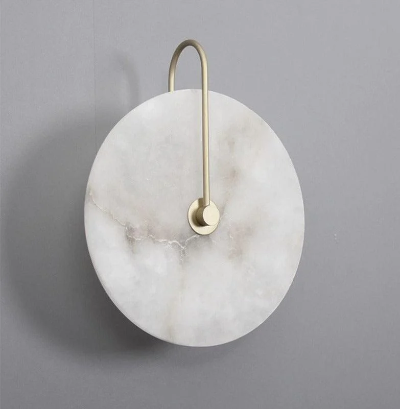 Modern White Marble Wall Sconce -Bathlova