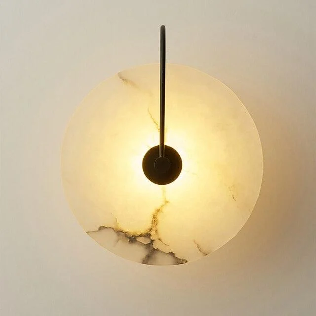 Modern White Marble Wall Sconce -Bathlova