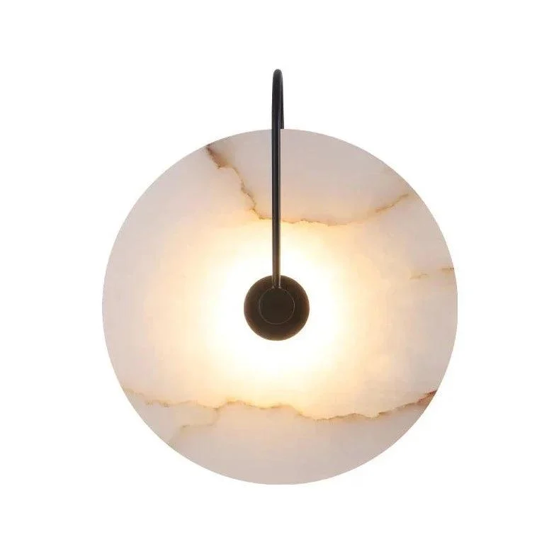 Modern White Marble Wall Sconce -Bathlova