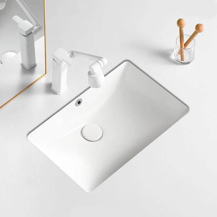 Modern White Undermount Bathroom Sink Porcelain Undermount Bathroom Sink -Bathlova