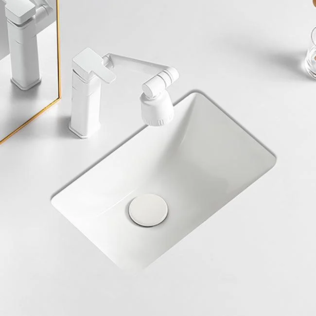 Modern White Undermount Bathroom Sink Porcelain Undermount Bathroom Sink -Bathlova