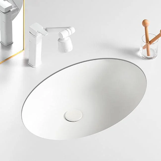 Modern White Undermount Bathroom Sink Porcelain Undermount Bathroom Sink -Bathlova