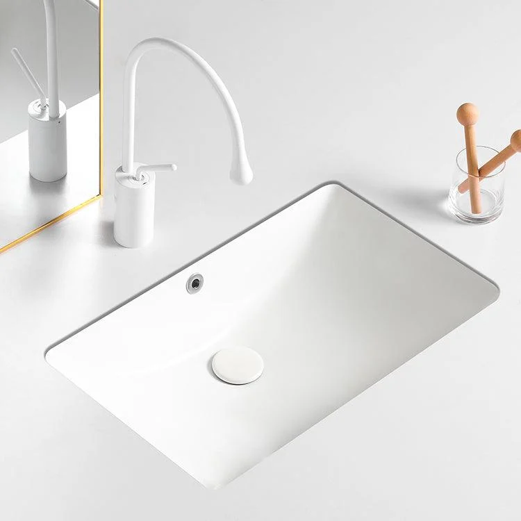 Modern White Undermount Bathroom Sink Porcelain Undermount Bathroom Sink -Bathlova