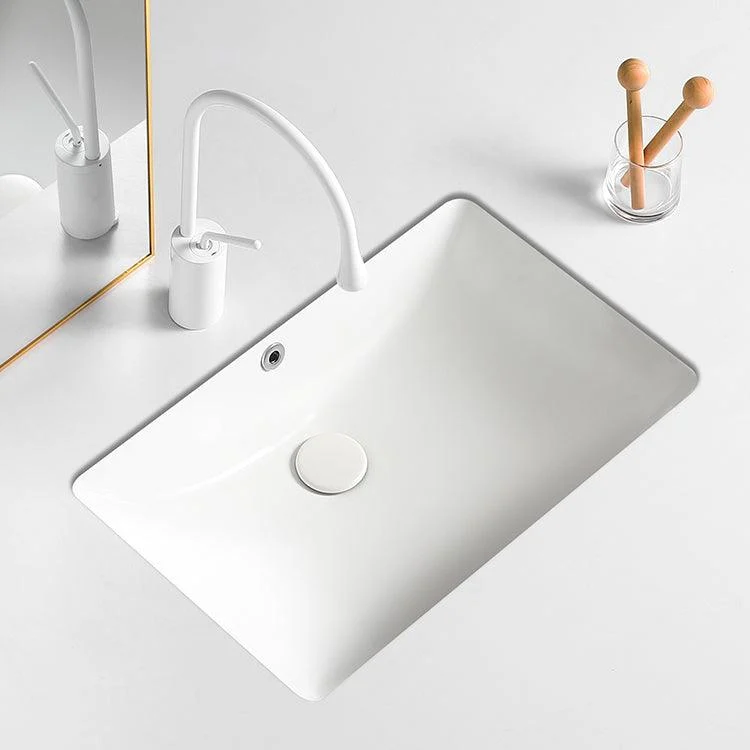 Modern White Undermount Bathroom Sink Porcelain Undermount Bathroom Sink -Bathlova