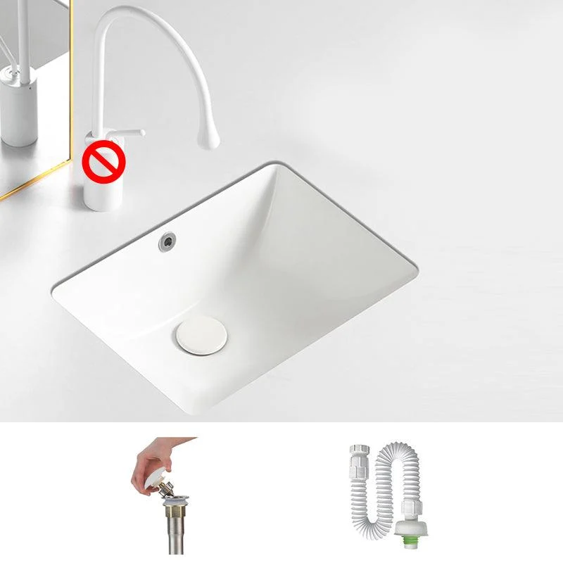 Modern White Undermount Bathroom Sink Porcelain Undermount Bathroom Sink -Bathlova