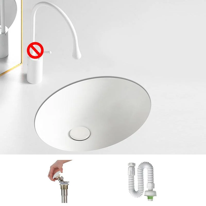 Modern White Undermount Bathroom Sink Porcelain Undermount Bathroom Sink -Bathlova