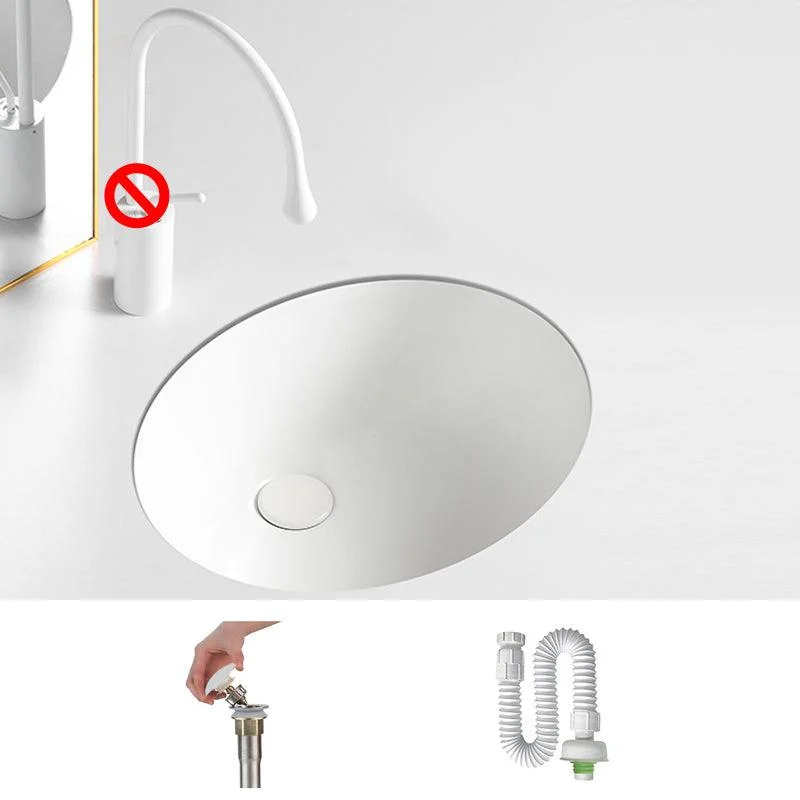 Modern White Undermount Bathroom Sink Porcelain Undermount Bathroom Sink -Bathlova