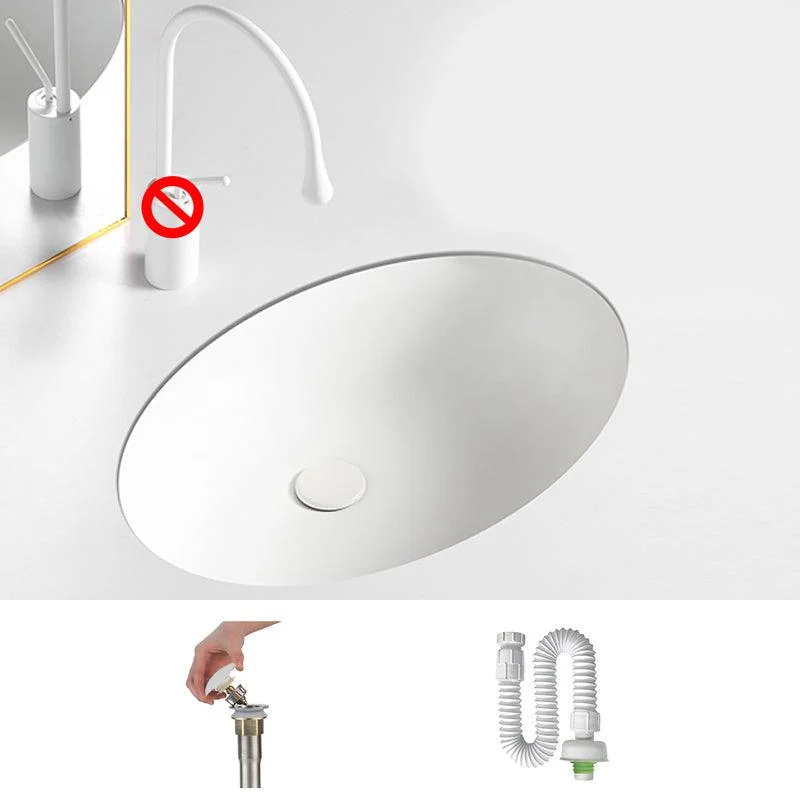 Modern White Undermount Bathroom Sink Porcelain Undermount Bathroom Sink -Bathlova