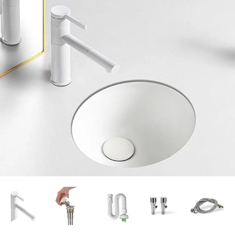 Modern White Undermount Bathroom Sink Porcelain Undermount Bathroom Sink -Bathlova