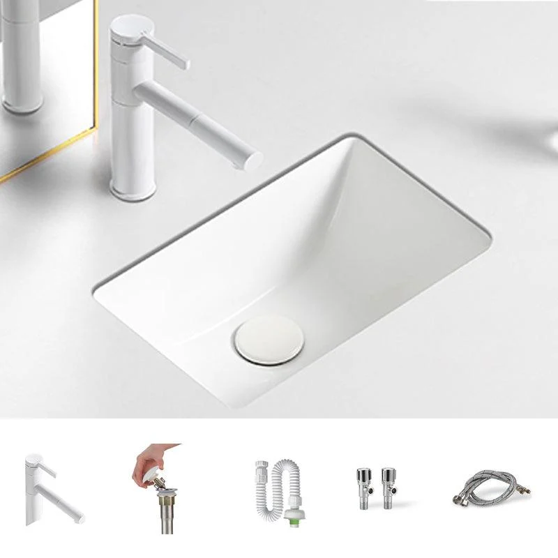 Modern White Undermount Bathroom Sink Porcelain Undermount Bathroom Sink -Bathlova