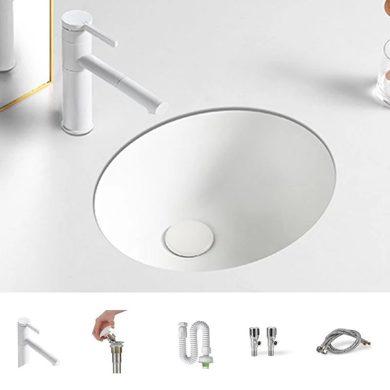 Modern White Undermount Bathroom Sink Porcelain Undermount Bathroom Sink -Bathlova