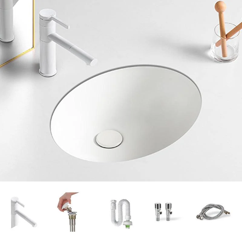 Modern White Undermount Bathroom Sink Porcelain Undermount Bathroom Sink -Bathlova