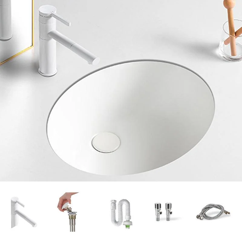 Modern White Undermount Bathroom Sink Porcelain Undermount Bathroom Sink -Bathlova