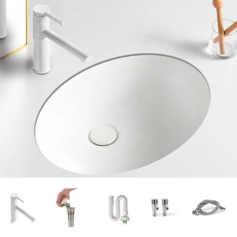 Modern White Undermount Bathroom Sink Porcelain Undermount Bathroom Sink -Bathlova