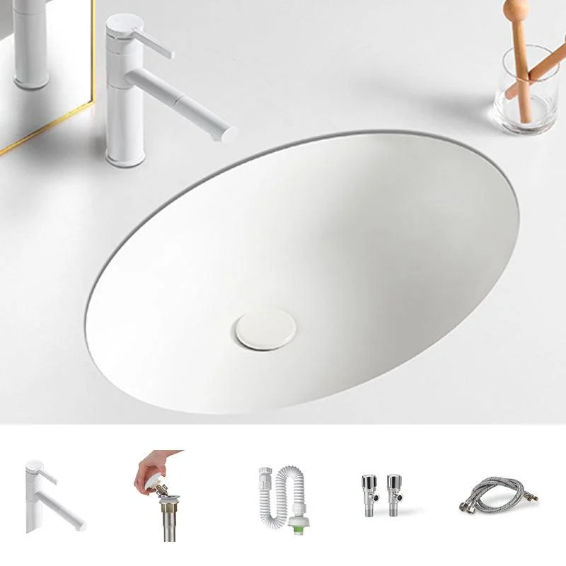 Modern White Undermount Bathroom Sink Porcelain Undermount Bathroom Sink -Bathlova