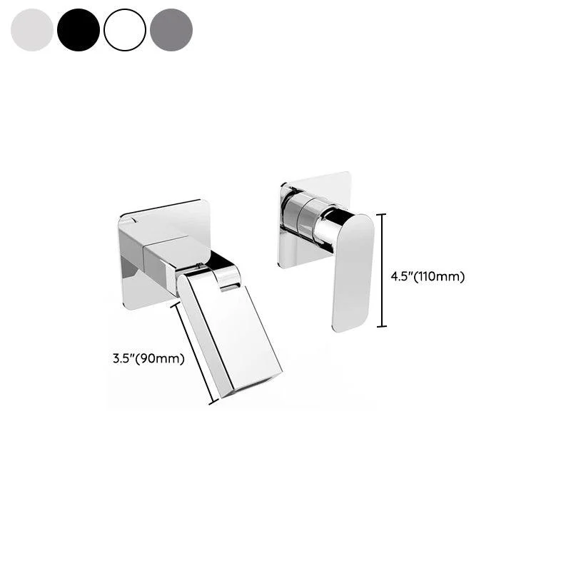 Modern Widespread Bathroom Tap Metal Wall Mounted Bathroom Tap -Bathlova