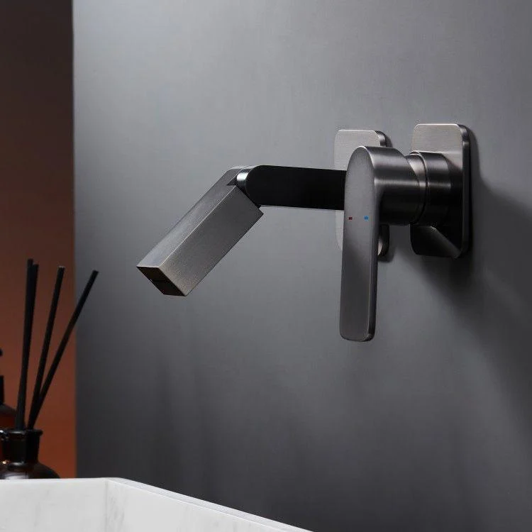 Modern Widespread Bathroom Tap Metal Wall Mounted Bathroom Tap -Bathlova