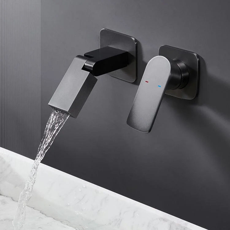 Modern Widespread Bathroom Tap Metal Wall Mounted Bathroom Tap -Bathlova