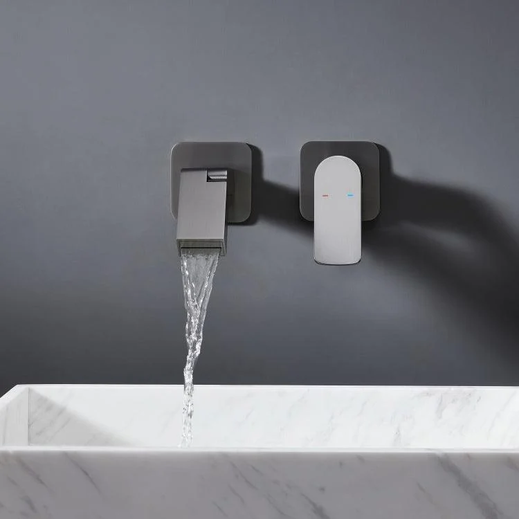 Modern Widespread Bathroom Tap Metal Wall Mounted Bathroom Tap -Bathlova