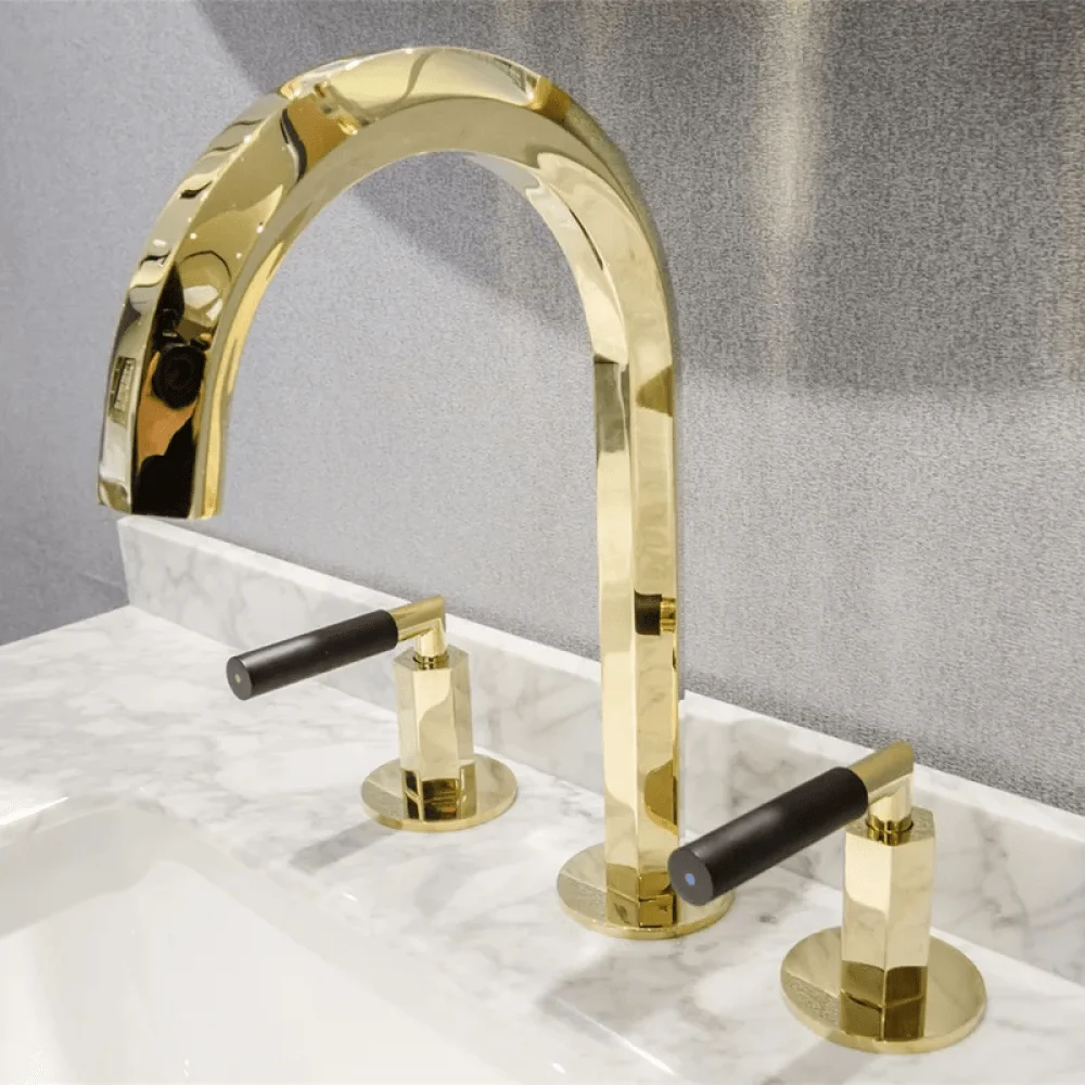 Modern Widespread Solid Brass Bathroom Tap - Sink Double Handles -Bathlova